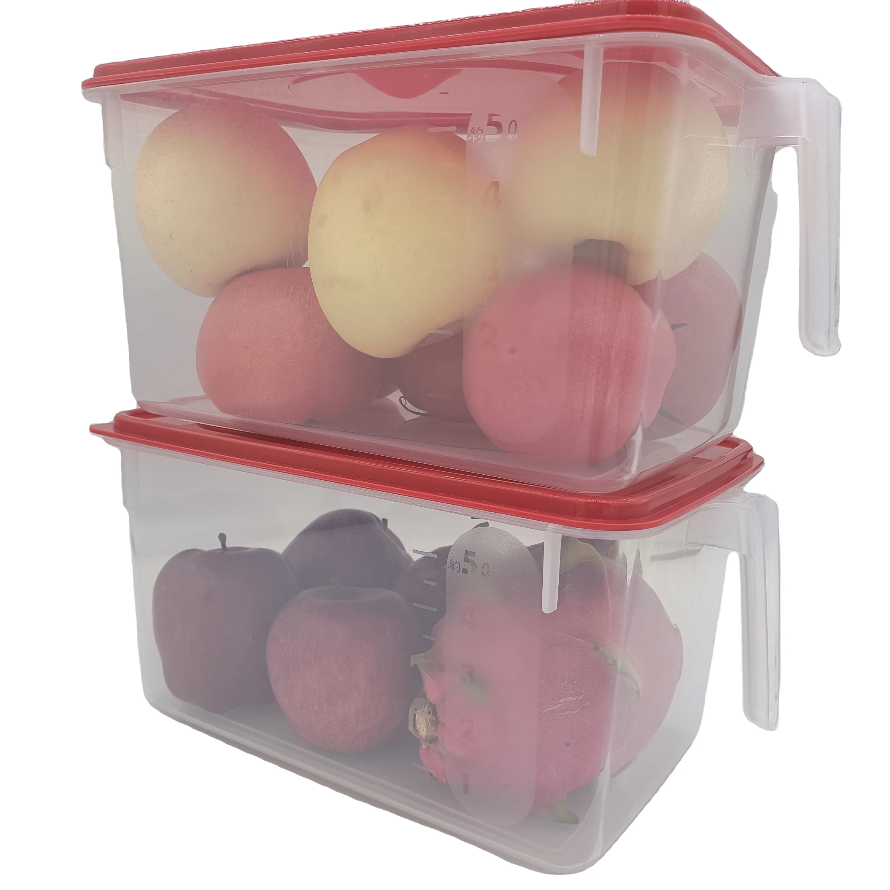 
Food Storage Box with Lid with Handle for Refrigerator Keep Food Fresh,refrigerator Crisper BPA Free Plastic Kitchen Square >5L 