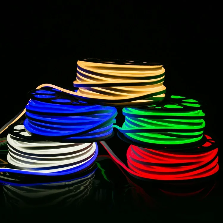 Ip68 Rgb 220v 24v 12v 6mm Silicone Tube Flex Flexible Soft Led Sign Neon Strip light For Signage