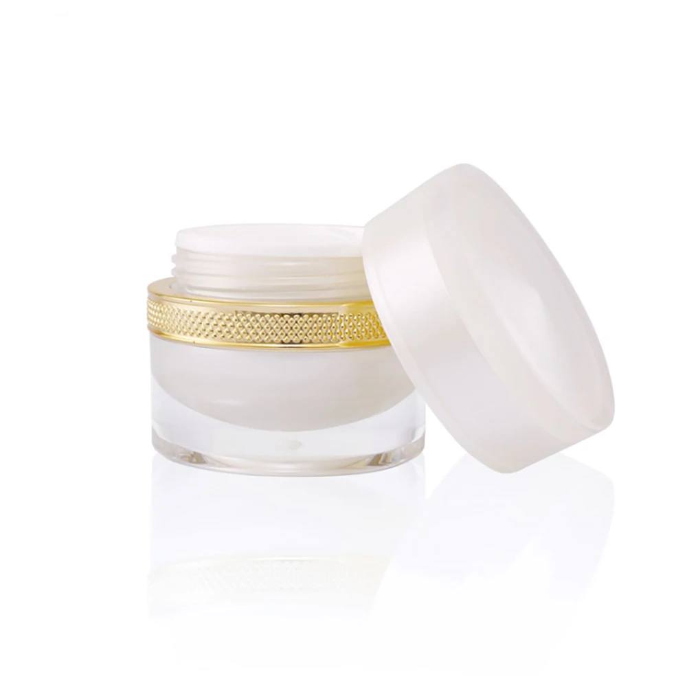 pearl white acrylic luxury cosmetic jar 50g