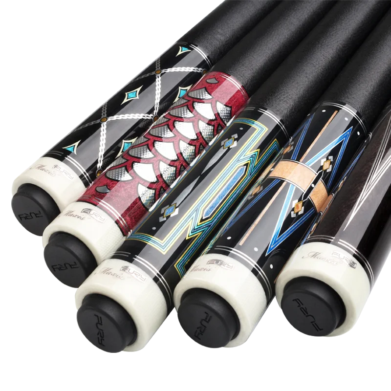 Fury GC series American maple shaft 13mm tip center joint colorful decal butt linen wrap billiard pool cue stick tacos de billar