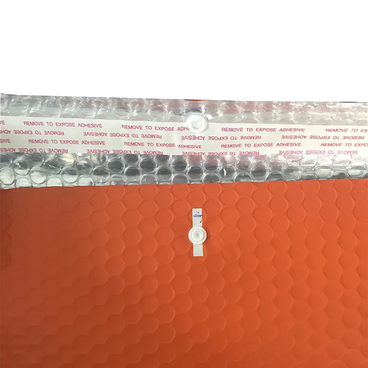 Reusable decorative bubble mailers with button for christmas packaging