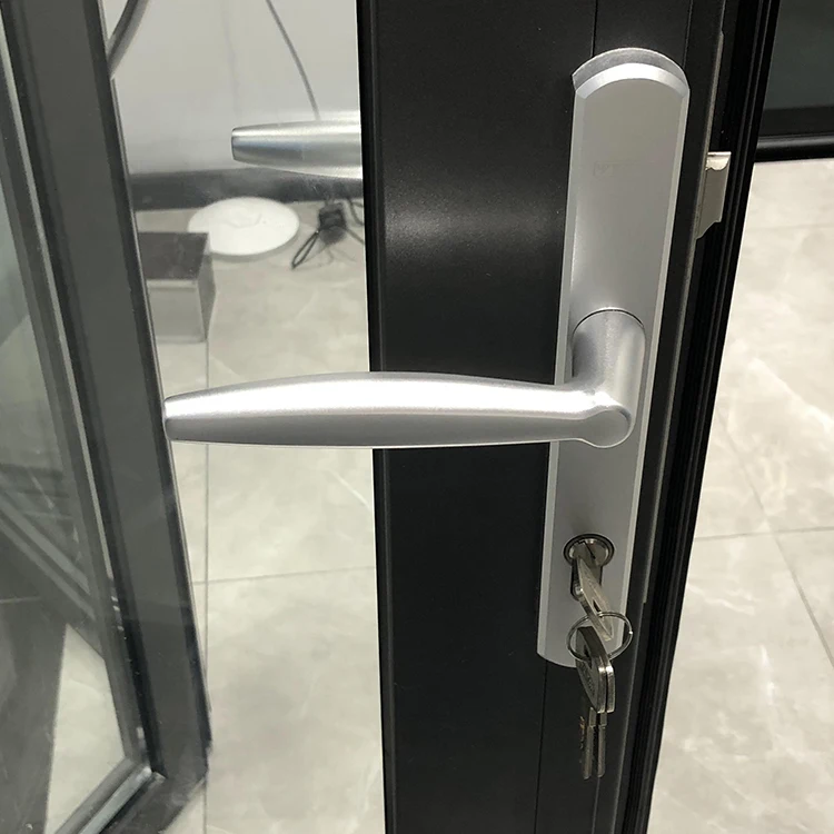 Custom Interior Decorative Double Glass Aluminum Sliding Bifold Doors Exterior Safe Metal Folding Foldable Industrial 5 Years