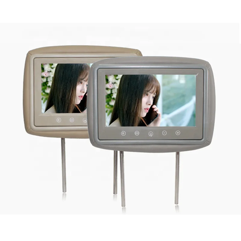 9 inch 12V AV Input Car TV Monitor Back Seat Headrest LCD Pillow Head Stand Monitor Display In car Entertainment Leisure