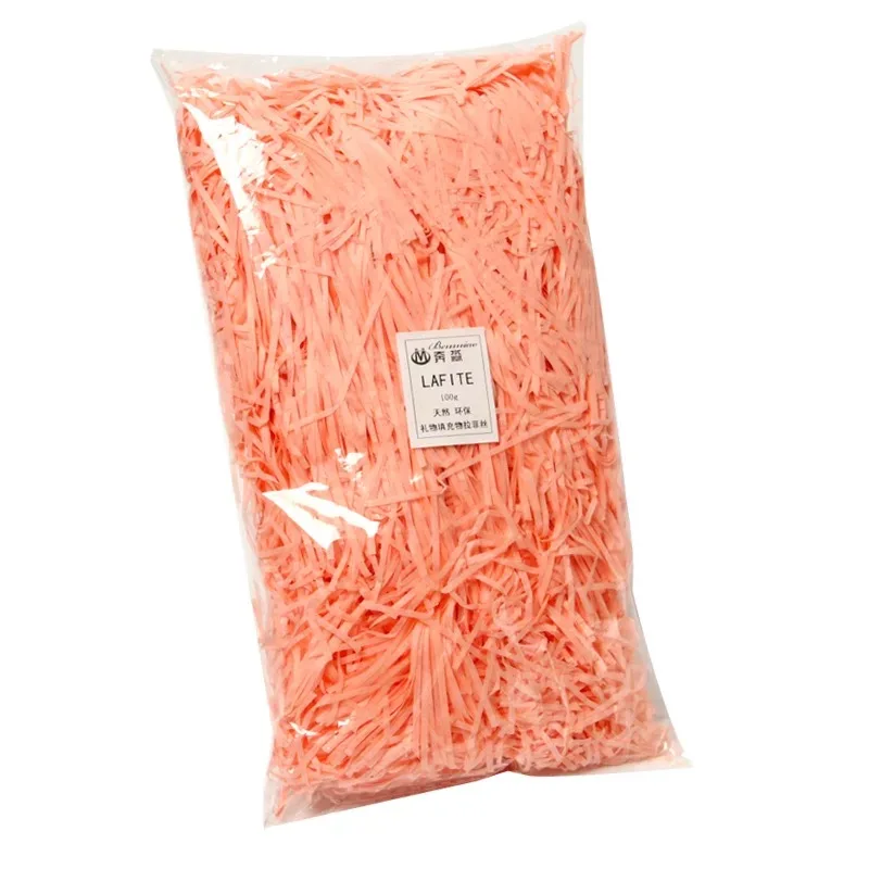 
100g/Bag Wholesale High quality Decorative Crinkle Cut Shredded Shred Paper For Gift Basket 