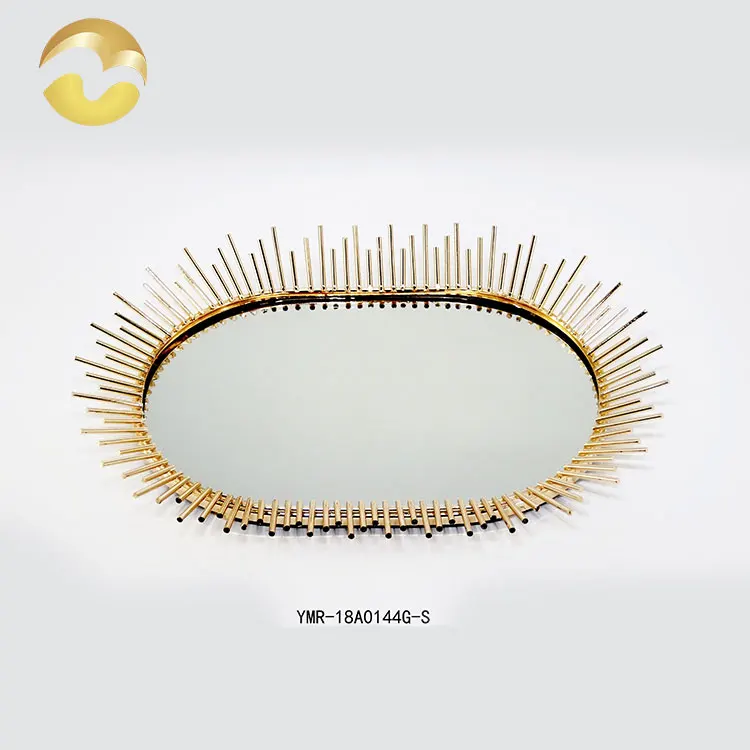 Новый креативный винтажный эллипс зеркальный стеклянный дизайн лоток для хранения свадьбы