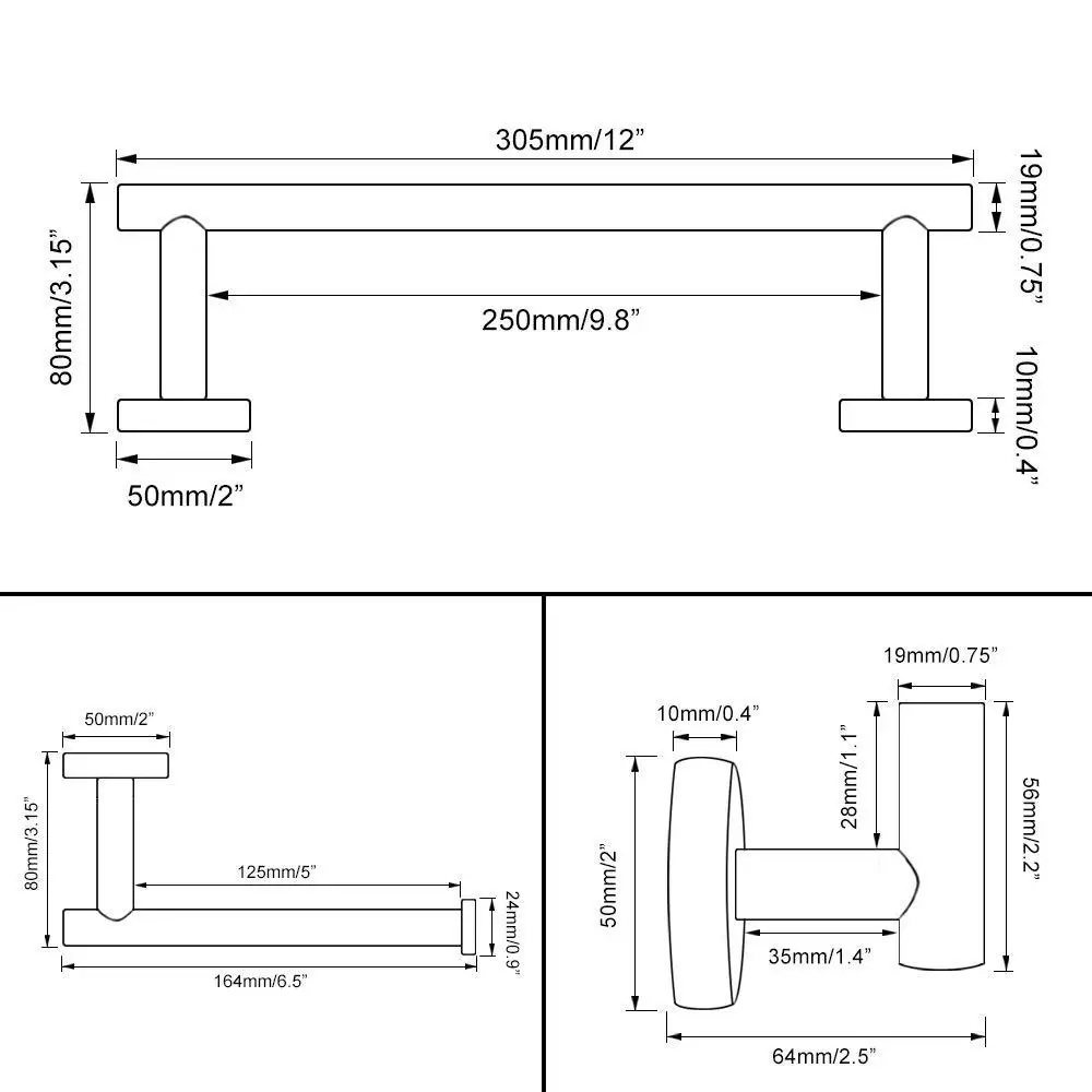 
 Оптовая продажа, настенные наборы для ванной комнаты из нержавеющей стали 304  