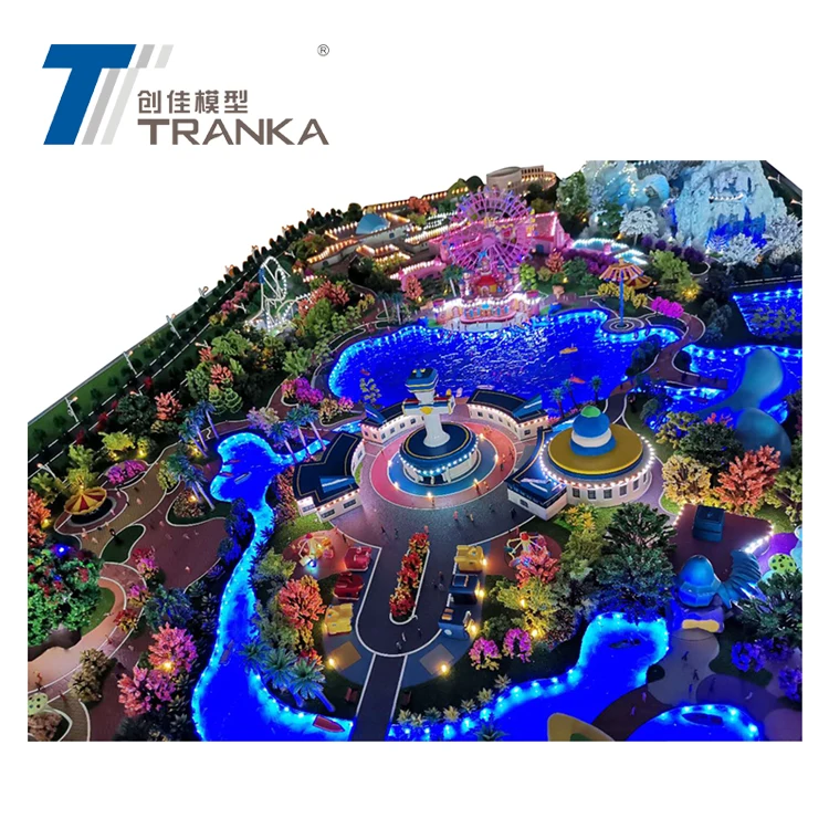 3D maquette architectural model for amusement park,architecture accessories for modelling