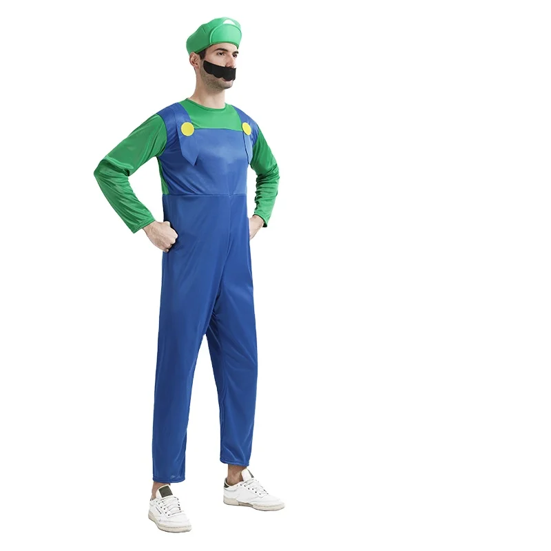 anime Mario Halloween Cos Costume Plumbers Performance Super Mary Cartoon Anime Play Costume