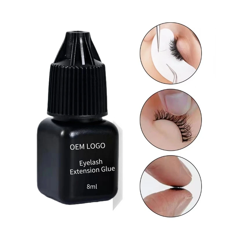 OEM factory price 8 ml super strong hold False eyelash glue strong hold False eyelash gluewaterproof glue