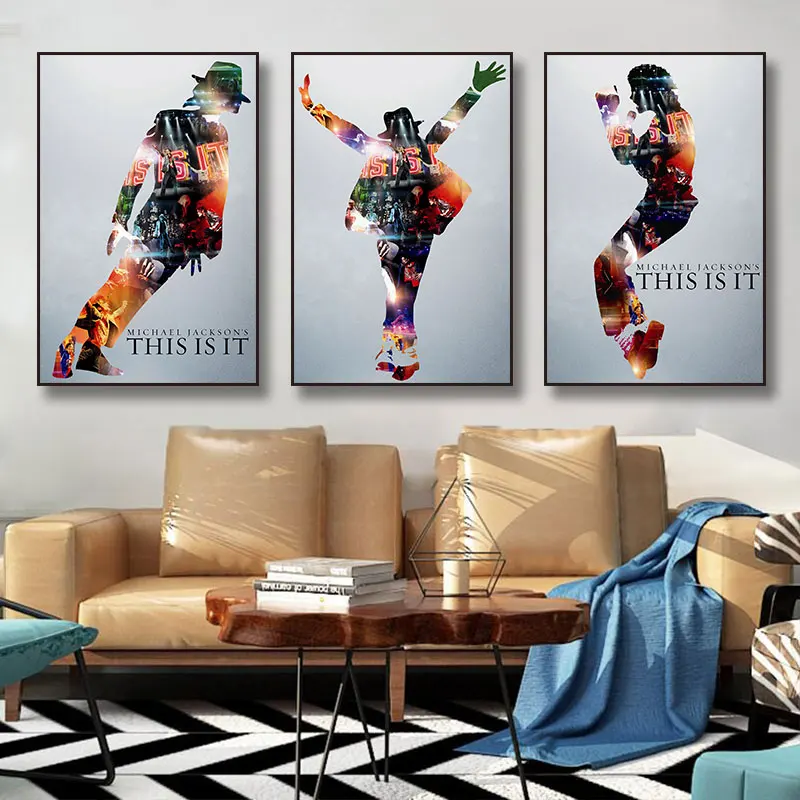
New Listing Celebrity Michael Jackson Contemporary And Contracted Wall Art Painting Canvas Decoration 