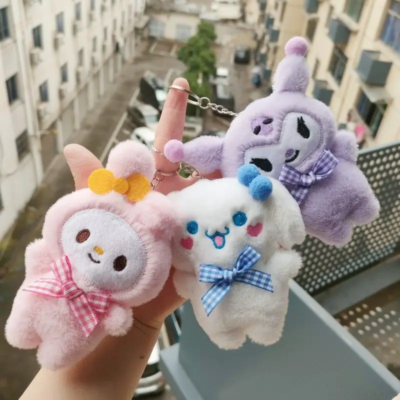 Low Price Wholesale Cute Plush Doll Pendant Keychain Cinnamoroll Kuromi Sanrio Plush Doll