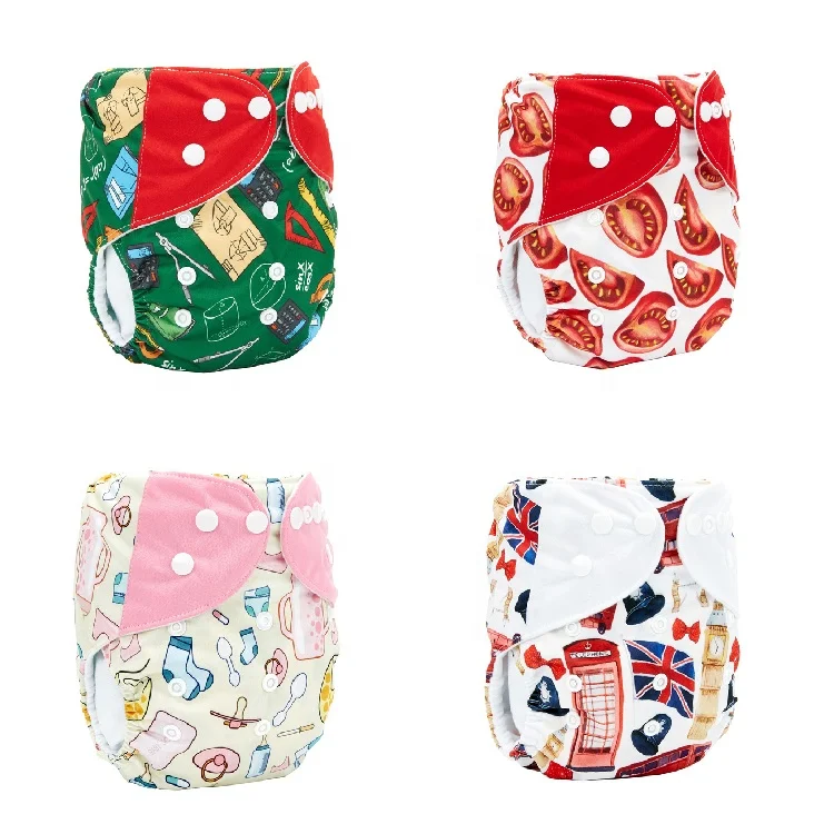 New Top Sale Reusable  Waterproof PUL Newborn Nappies Eco-Friendly Double Row Snap Baby Cloth Diapers
