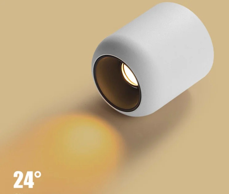Hanging LED COB spotlight 10w surface mount round downlight 8w 12w 3500k CRI90 led light for home office hotel
