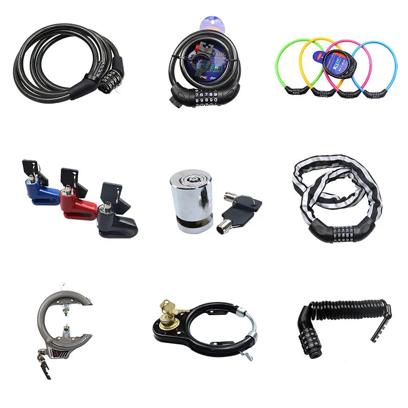 Hot Selling Lock Black Color Bike Safety Bicycle Key Anti Theft Heavy Duty Cycle Lock Accessories Made In China