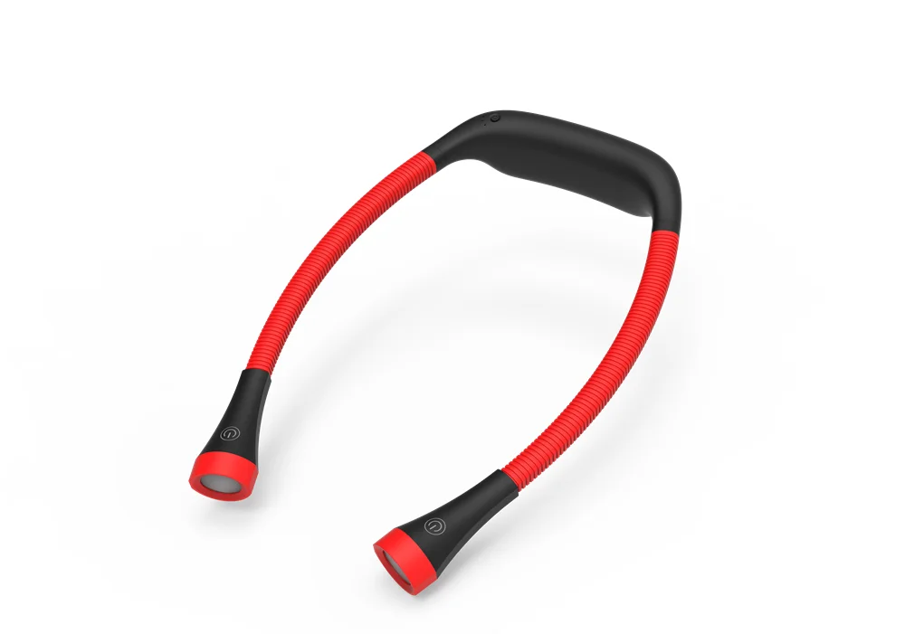 4 LED U-shaped Warm White Light Built-in Detachable Rechargeable Flexible Hug light Neck hung Reading Book Light