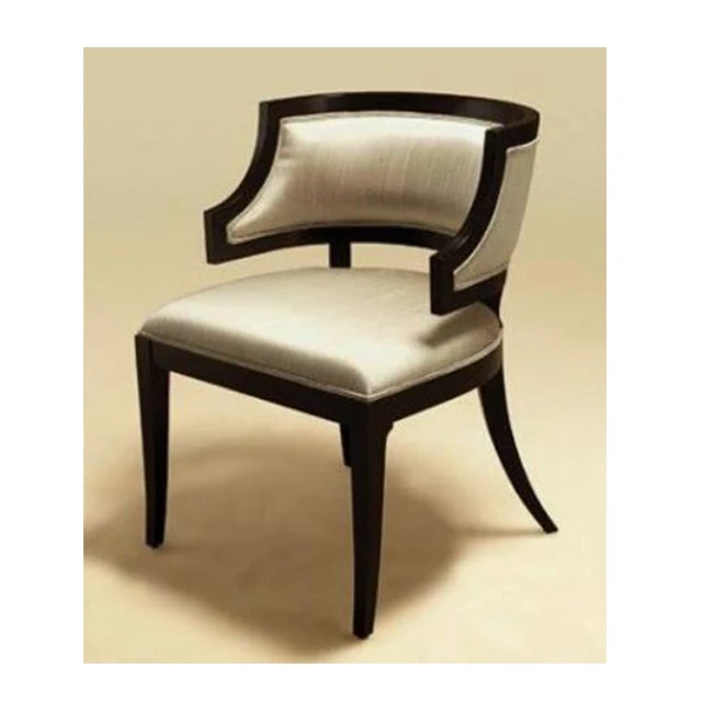 Cafe Furniture Grey Velvet Color Hotel Lobby Solid Wood Dining Room Chairs DC-575