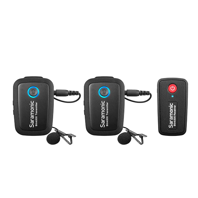 hot sale Blink 500 B2(TX+TX+RX) Ultracompact 2.4GHz Dual-Channel Wireless Microphone System with Lavalier