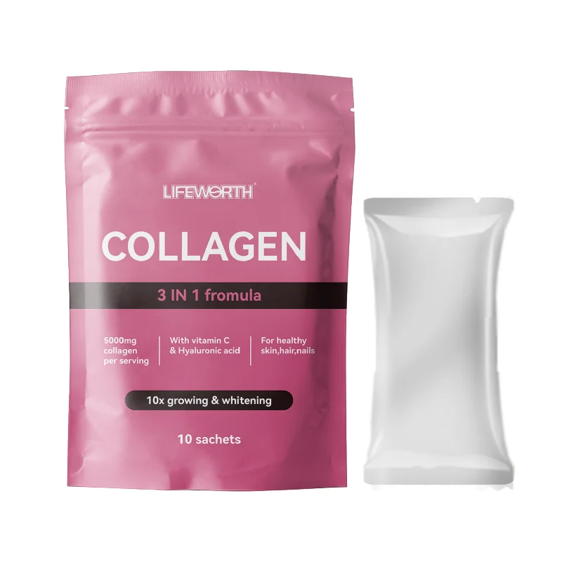 LIFEWORTH OEM Skin Whitening Collagen Peptides Supplement Keto Friendly Multi Collagen Protein Powder Drink