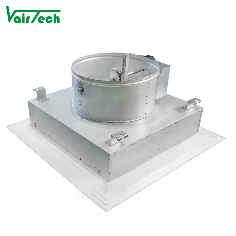 Hvac System Vav Square Diffuser Regulate Air Flow Through Actuator