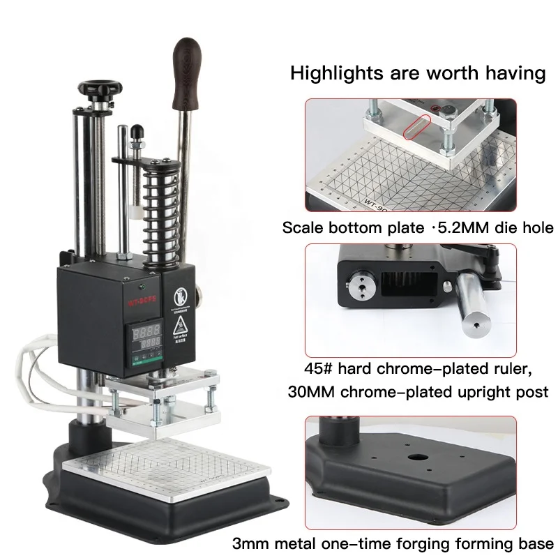 5X7Cm8X10Cm10X13Cm Three Sizes Available For Mini Handheld Stamping Machine Leather Paper Embossing And Stamping