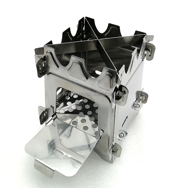 
Amazon Hot Sale Charcoal Foldable Wood Burning Stove/BBQ Grill/Cooktop 