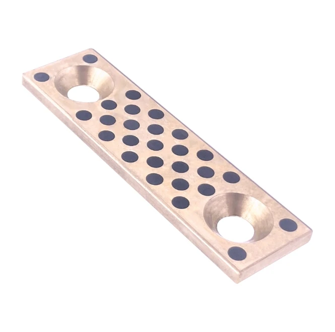 Copper alloy oil-free linear guide plate inlaid with graphite lubricant self-lubricating high-temperature resistant copper