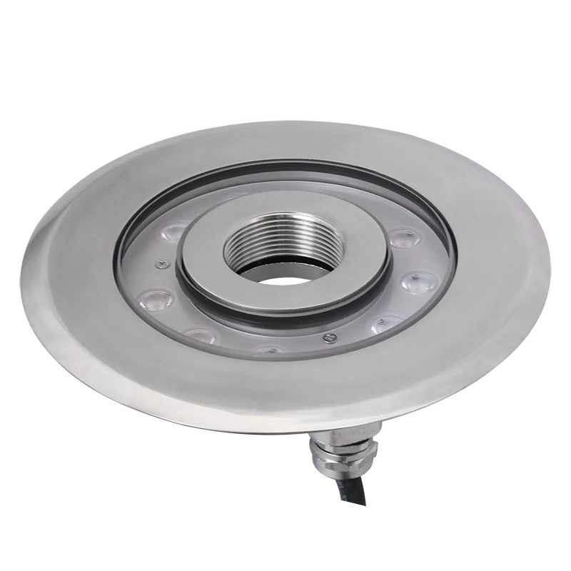 Stainless Steel 316L High Quality 27W DMX RGB ring led fountain light