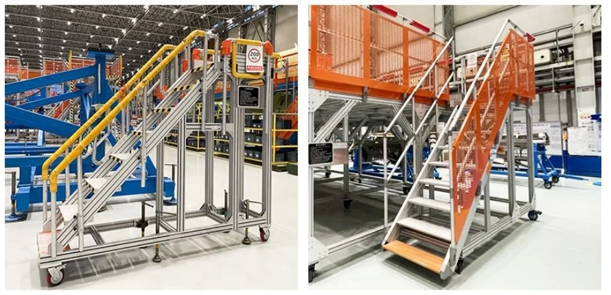 Manufacturer customized aluminum step platform aircraft docking engine maintenance and climbing maintenance platform