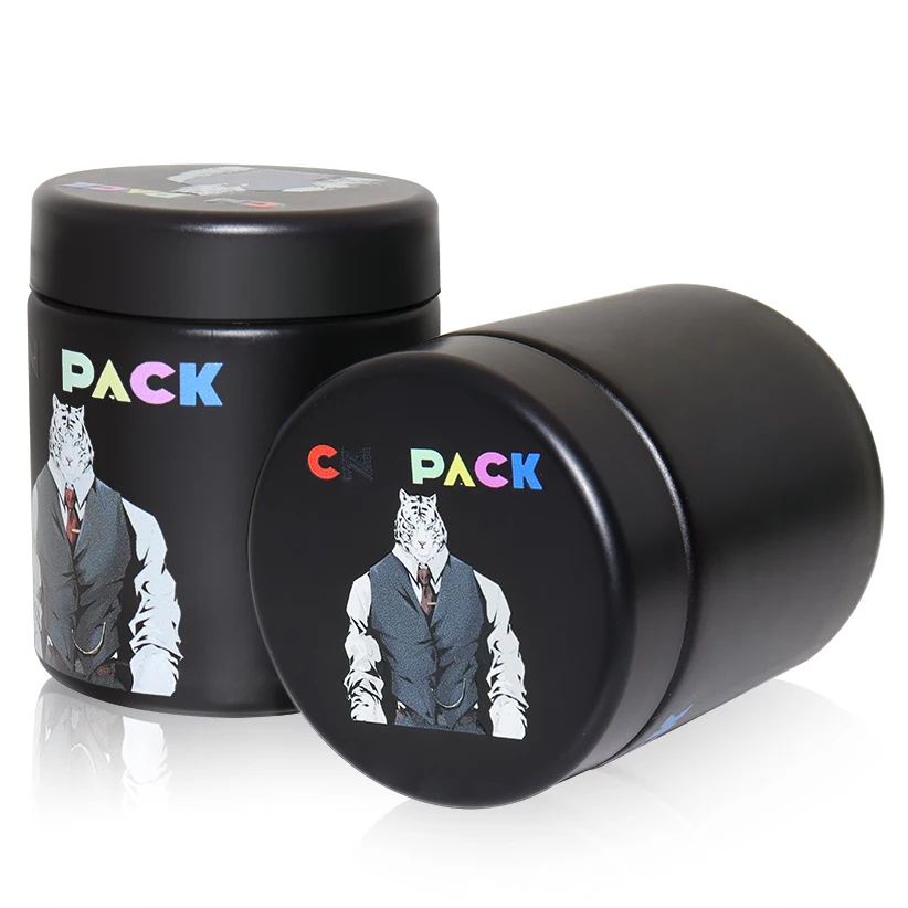 Матовые стеклянные банки 2 3 4 унции 7 г для цветов черный контейнер хранения под УФ-лампой изготовленный на заказ матовый с защитой от запаха защиты детей