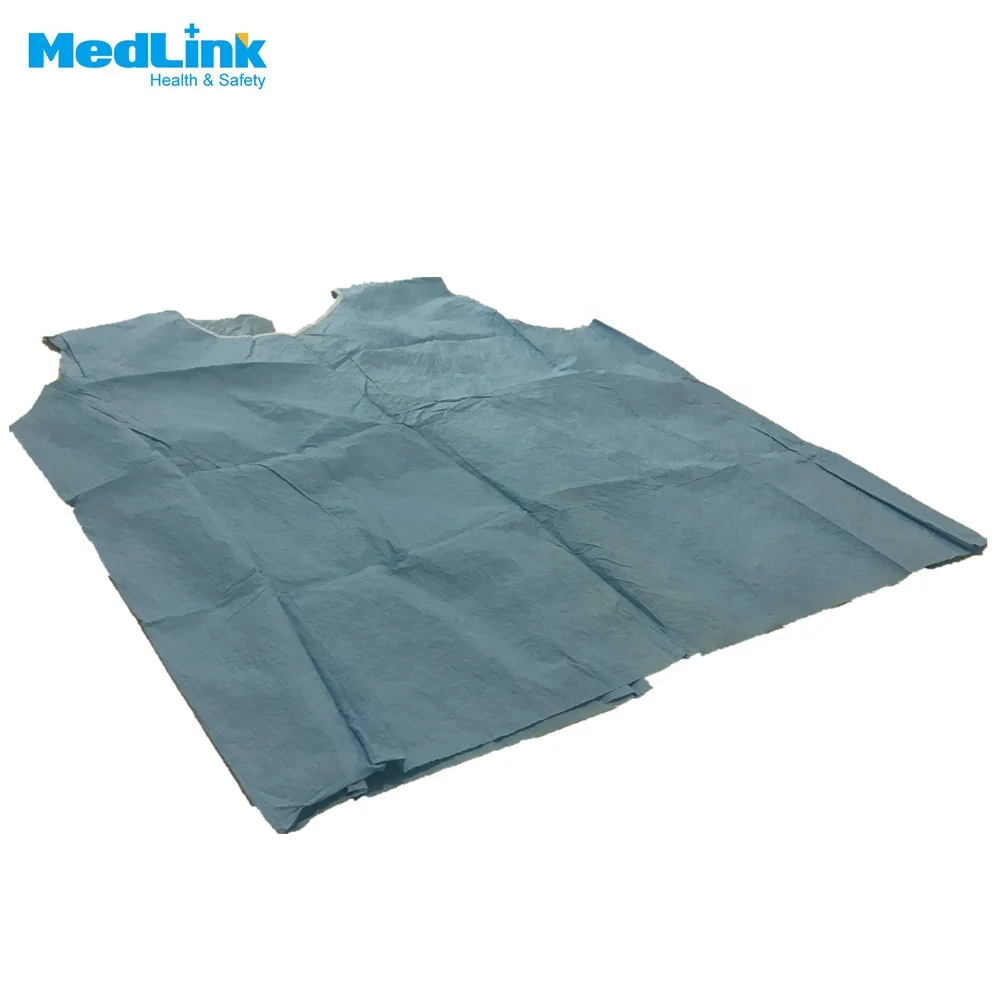 disposable paper patient exam gown made with absorbent kaycel fabric Vestido de paciente