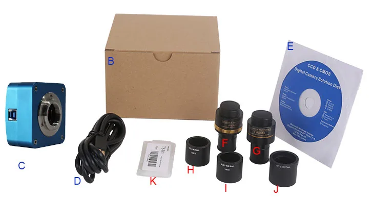 E3CMOS Series Professional Digital Camera C-mount Support USB3.0 CMOS Microscope Camera for Video Microscope