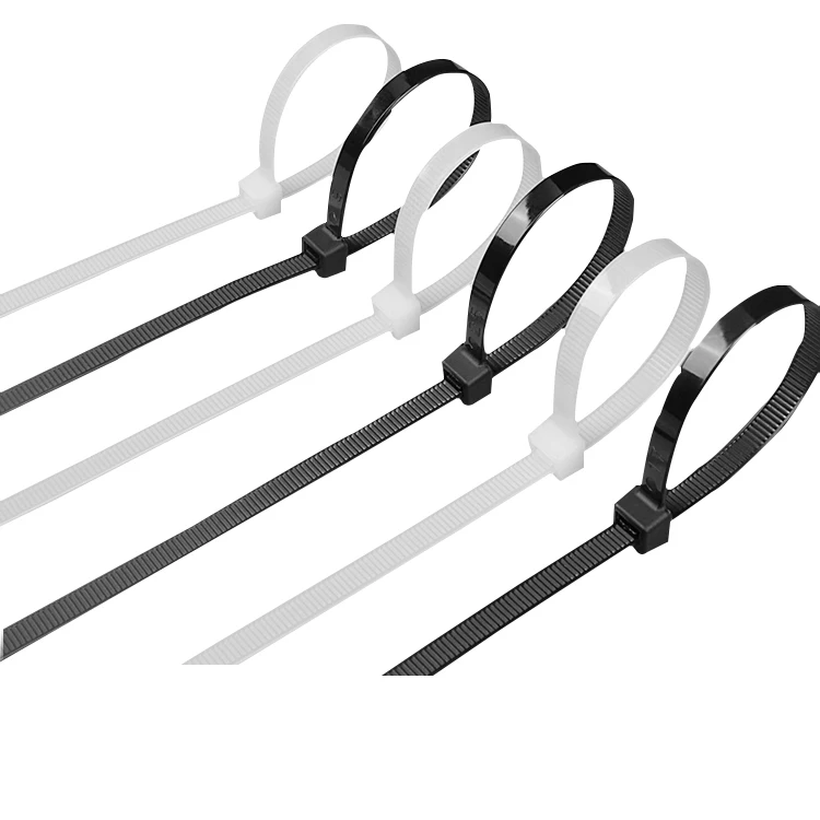 High Quality White Black Tie Cable Ties Nylon Colorful Cheap Price China PA66 PA6 Nylon Plastic Self Locking Cable Zip Tie Warp