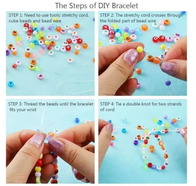 Diy Мини стеклянные бусины для детей DIY браслет искусство и изготовления ювелирных изделий подарок маленьких девочек Набор