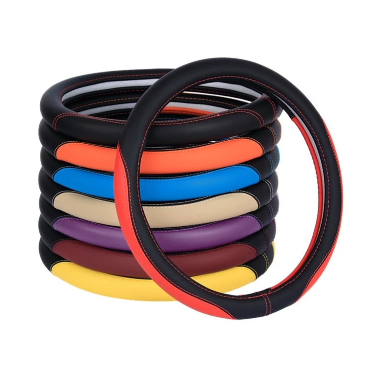 Wholesale Leather Steering Wheel Cover Four Seasons Universal Cover Steering Wheel