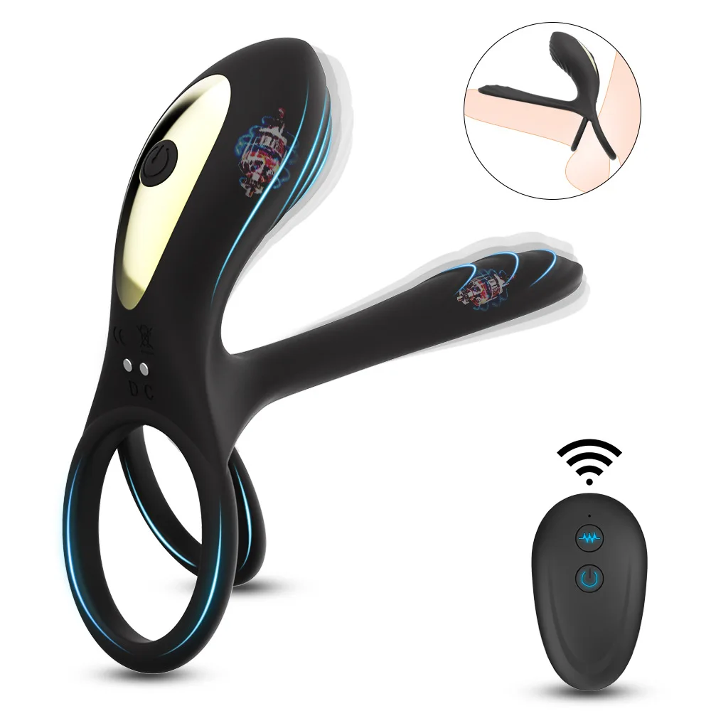 hot sell Generation Control Sperm-locking Ring Electric Locking Sperm Ring Silicone Stimulation Couples Share Vibrating Ring