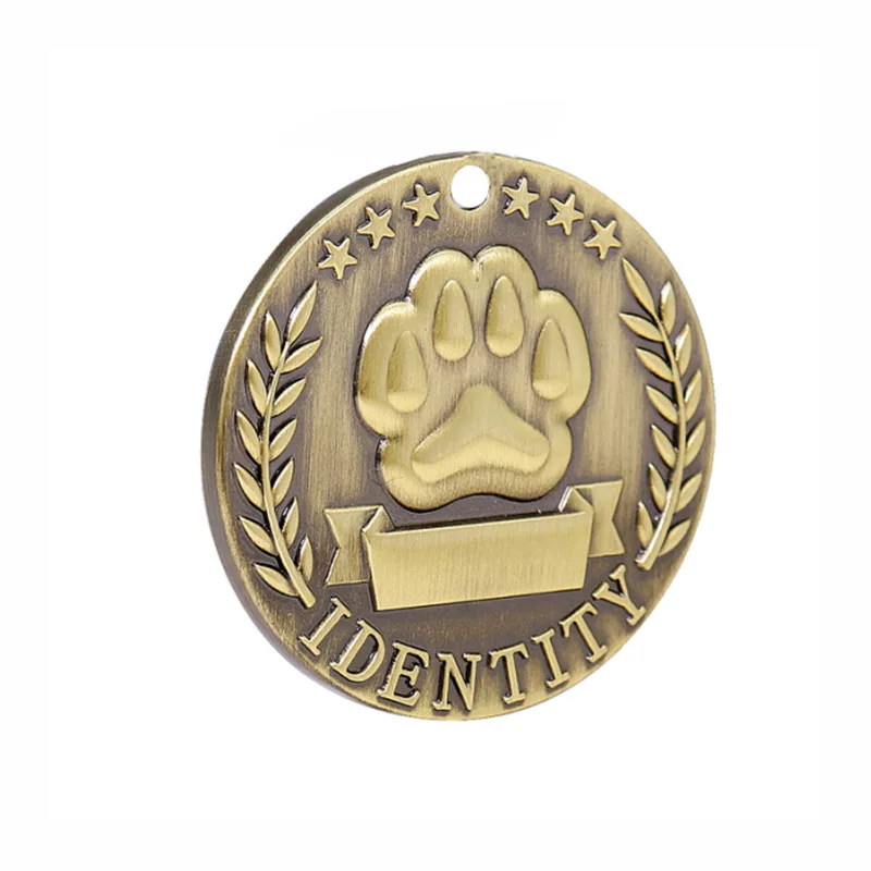 Customizable Engraved Pets Plating Unique Laser Engraved Pet ID Tag for Dogs Cats identity Pendant
