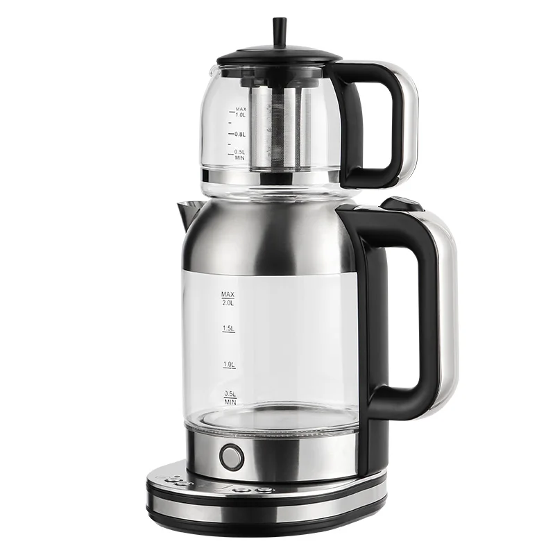 Hot sale 2.5 L Electric Kettle Tray Set Glass Electric Kettle Tea Maker With Glass Teapot With Temperature Control base