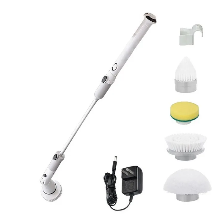 in stock electric housework long handle automatically rotate electronics cleaning brushes