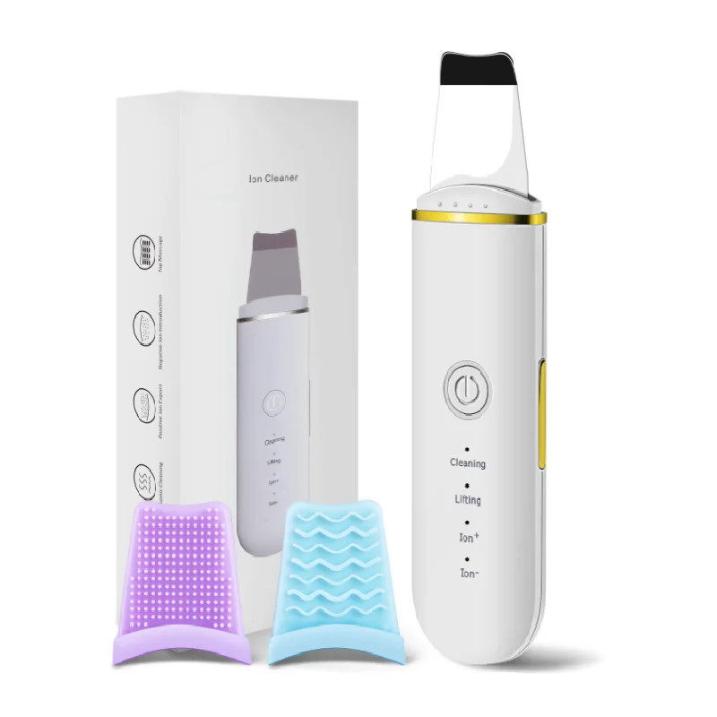PSB professional rechargeable electric dead peeling ion ultrasonic face skin scrubber spatula machine