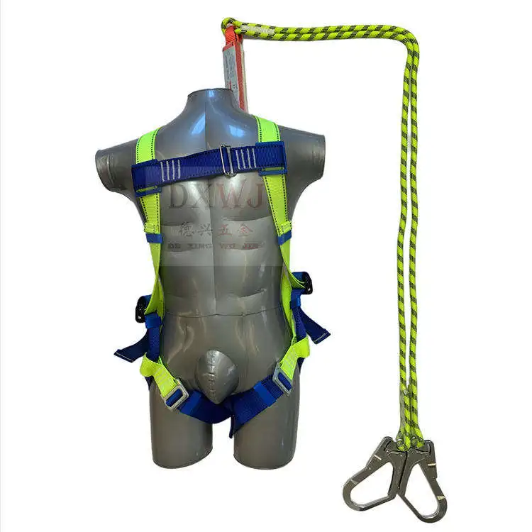 Factory Sales Best Price High Quality Safety Belt Set Climbing Protect Full Body Safety Boot Helmet Harness With Lanyard