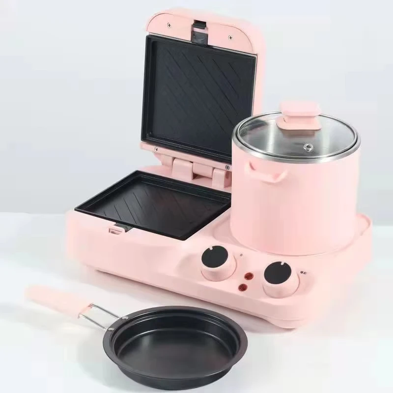 3 1 Multifunctional Electric Breakfast Maker Machine US Plug Household Hotel Use-Includes Oven Frying Pan Coffee Maker Features