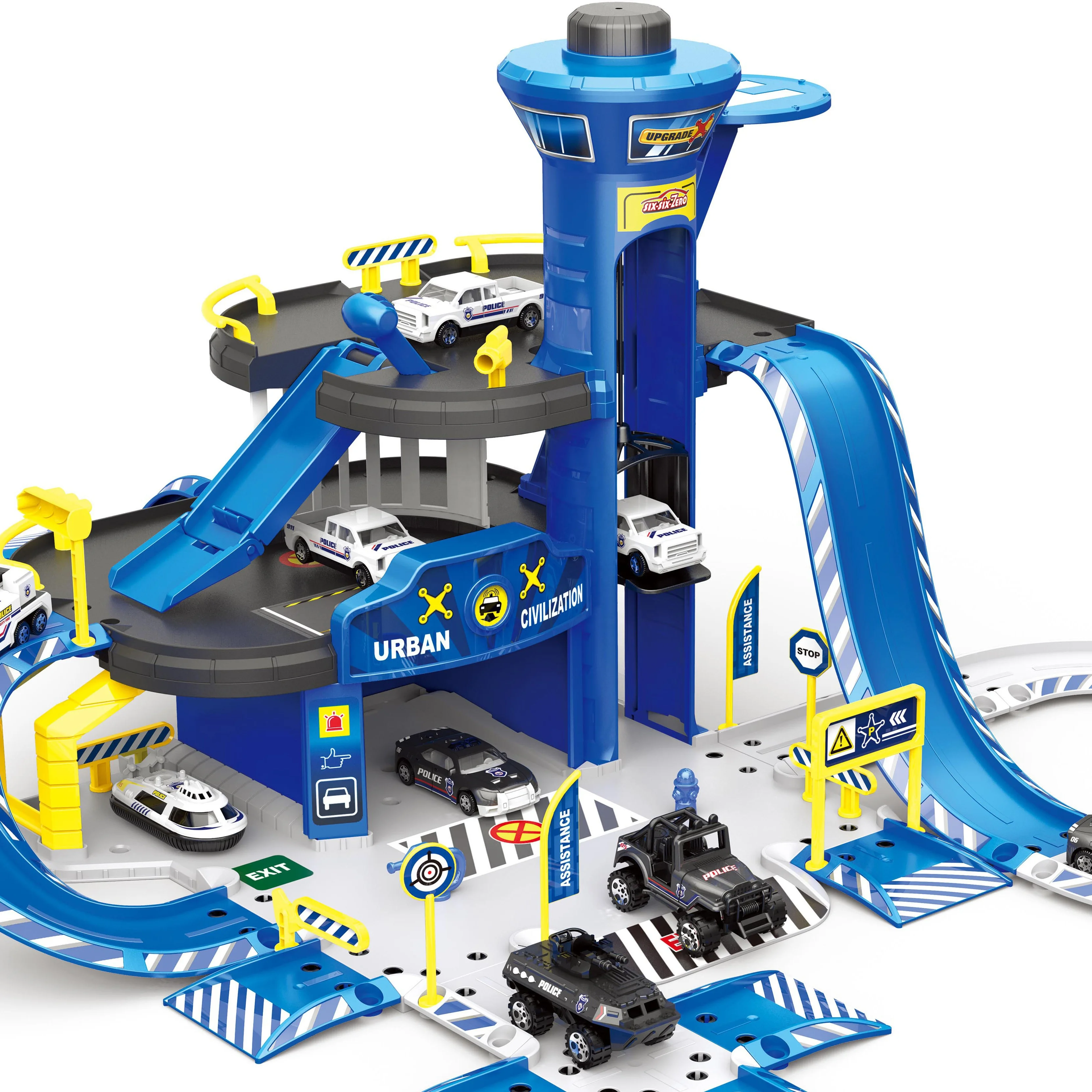 Лидер продаж в Америке, автомобиль из металлического сплава, автомобиль на рельсах из АБС, игрушечный автомобиль для поднятия под давлением, Детская развивающая игрушка для гаража