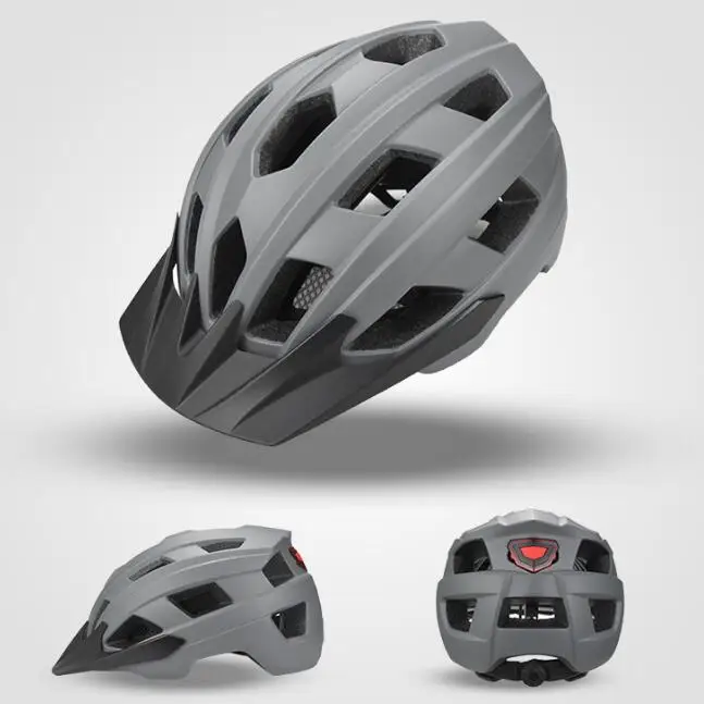 Safety helmet ultralight mountain bicycle helmet with rear LED light for adults MTB racing sporting