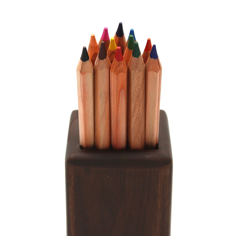 High Quality Hexagonal Colored Pencils Set Big Jumbo Cedar Wood Colour Pencils Wholesale