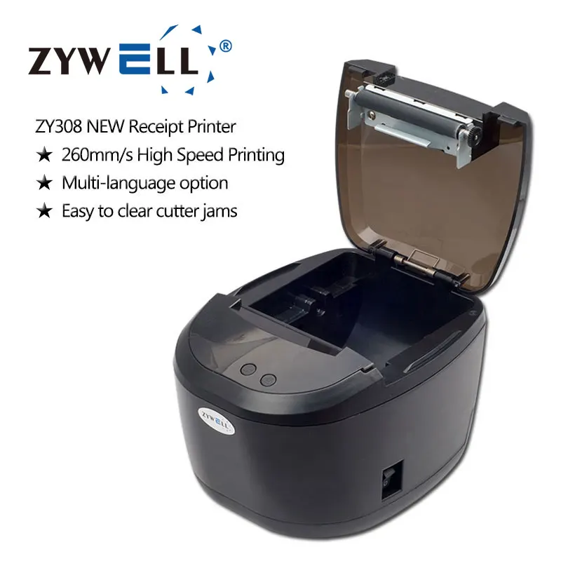 Zywell imprimante manufacturer bill printer machine ZY308 calculator bill printer 80mm receipt printer