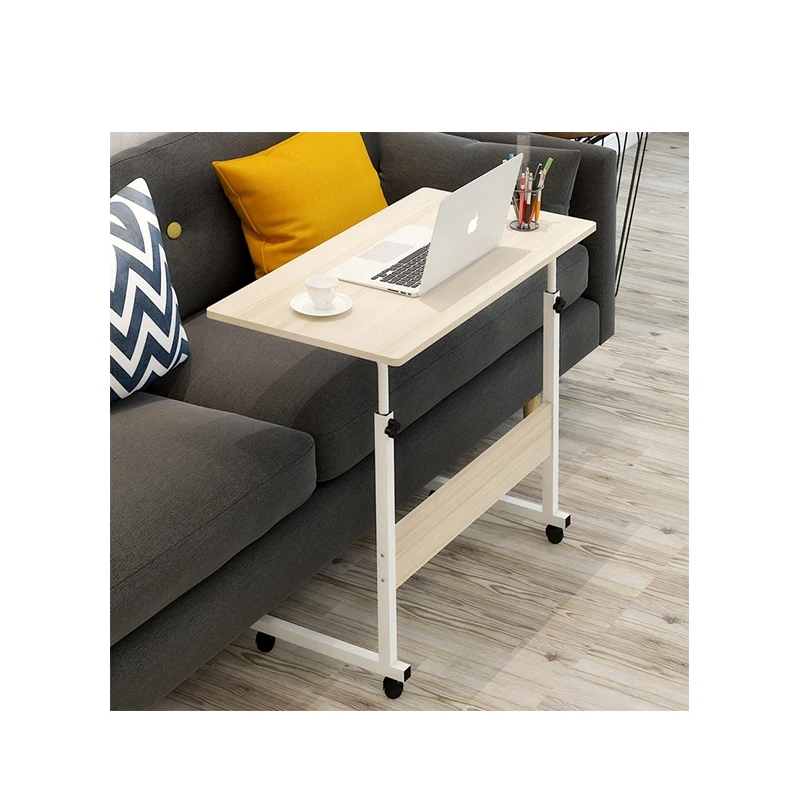 Laptop Desk Adjustable Overbed Table Movable Bedside Height-Adjustable Lazy Computer Stands Multi-function Laptop Table