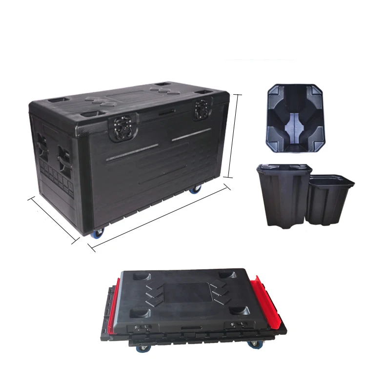 detachable save space HDPE plastic flight road cases for stage sharpy light 230W 260W 5r 7R 9r beam 230 moving head light