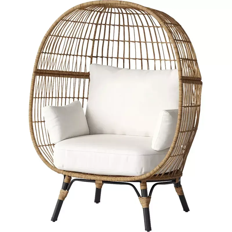 Wholesale Patio Furniture Factory Half Round Rattan Style Egg Chairs