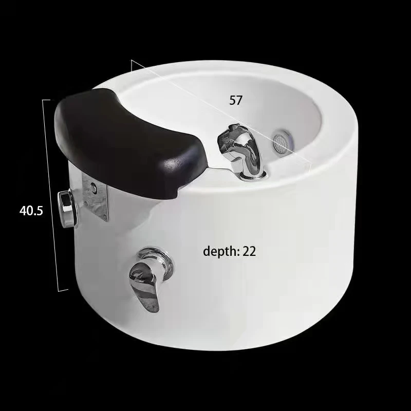 Hot selling can surfing automatically  fiberglass pedicure basin foot massage bowl with 7 colorful lamps
