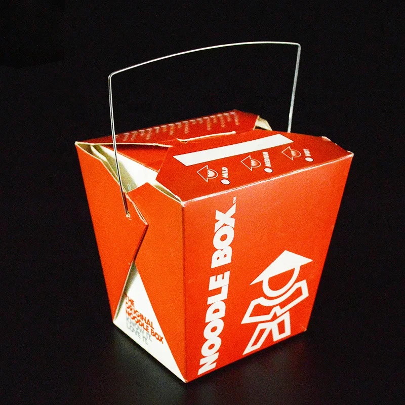 Leak and Grease Resistant Takeout Noodle Fried Rice Food Kraft Paper Take Out Box Container